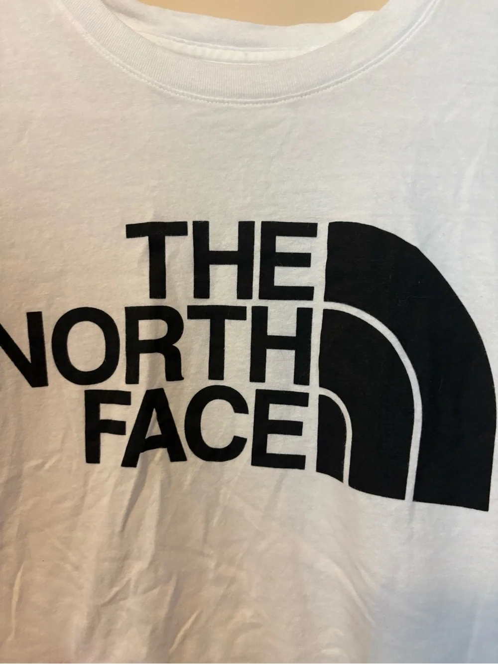 The North Face White Short Sleeve Tee with Black Logo